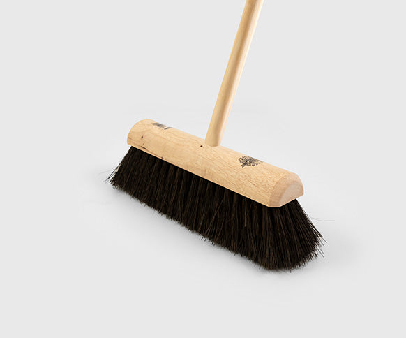 Finest by Hillbrush Outdoor Wooden Broom With Handle - Medium Stiff